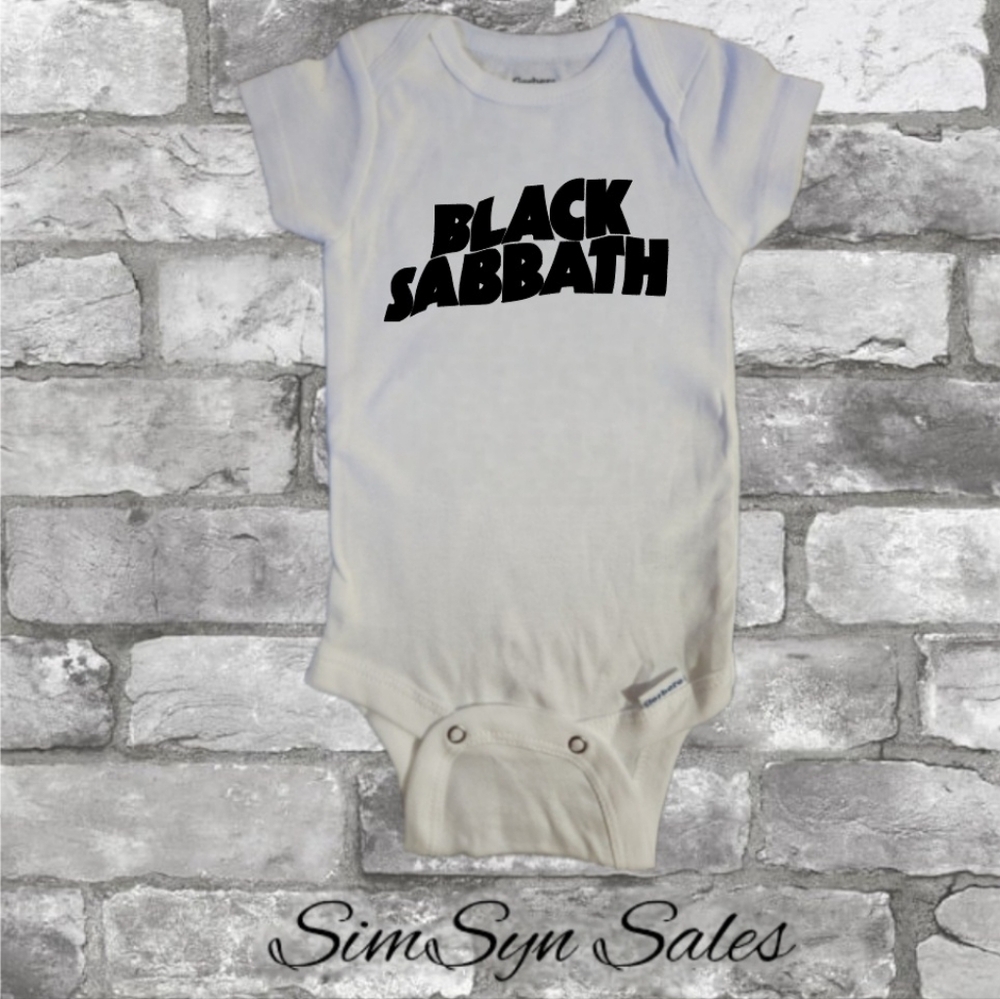 Black Sabbath Baby Band Onesie Onepiece Bodysuit 0-3 Months